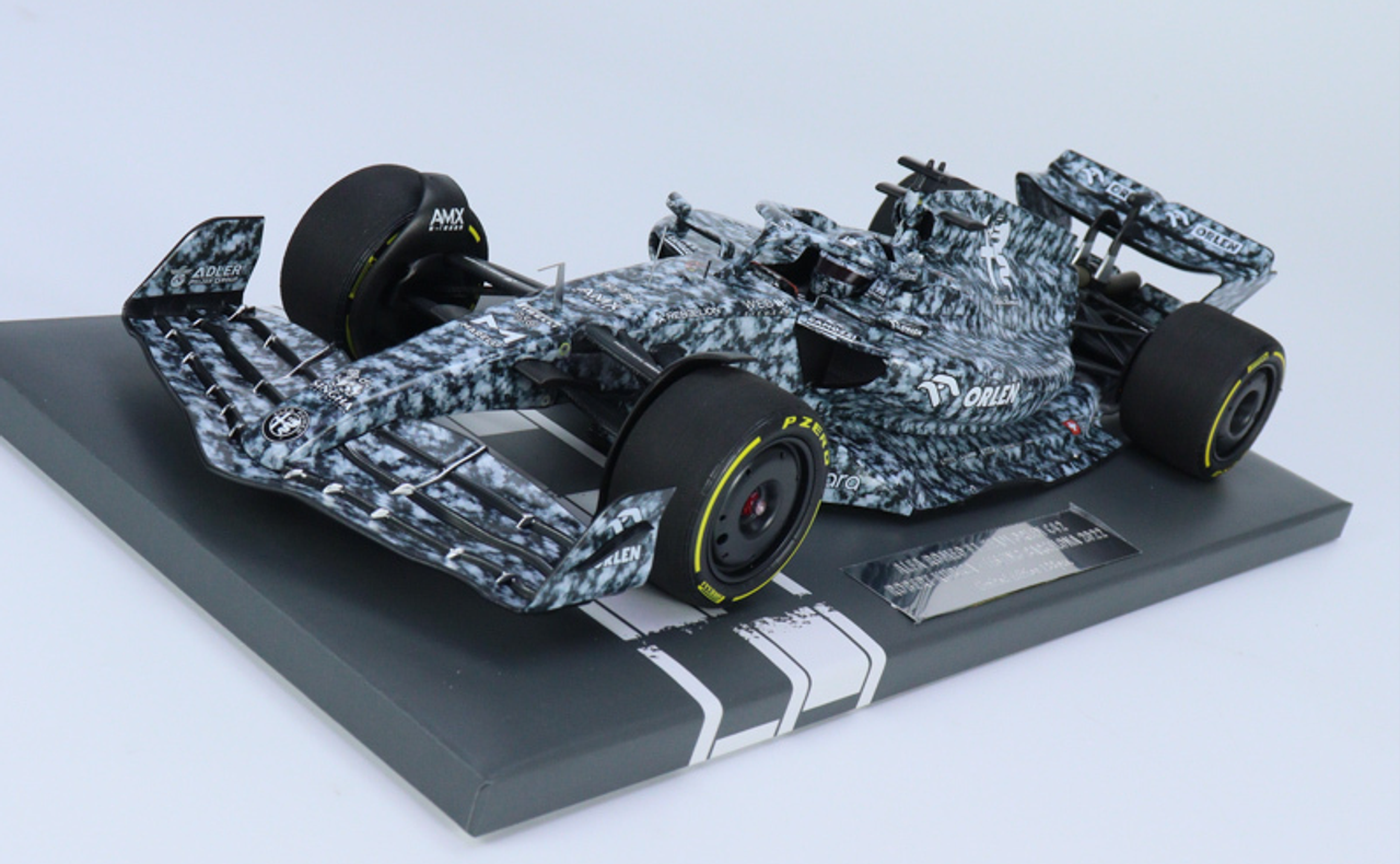 1/18 Minichamps 2022 Formula 1 Robert Kubica Alfa Romeo C42 Formula 1 Test Barcelona Car Model