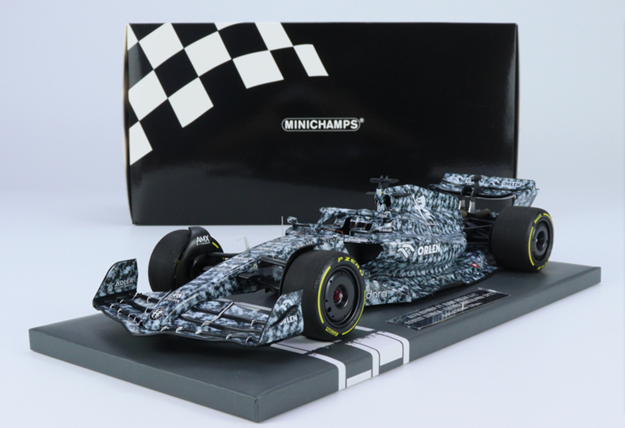 1/18 Minichamps 2022 Formula 1 Robert Kubica Alfa Romeo C42 Formula 1 Test Barcelona Car Model