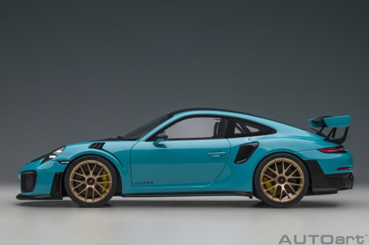 1/18 AUTOart Porsche 911 (991.2) GT2 RS Weissach Package (Miami Blue) Car Model