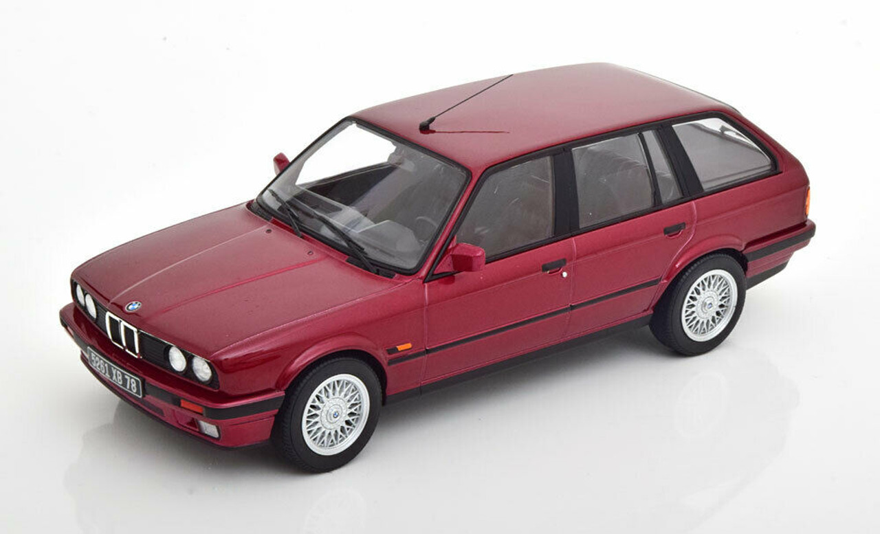 1/18 Norev 1991 BMW 325i Touring (Dark Red) Diecast Car Model