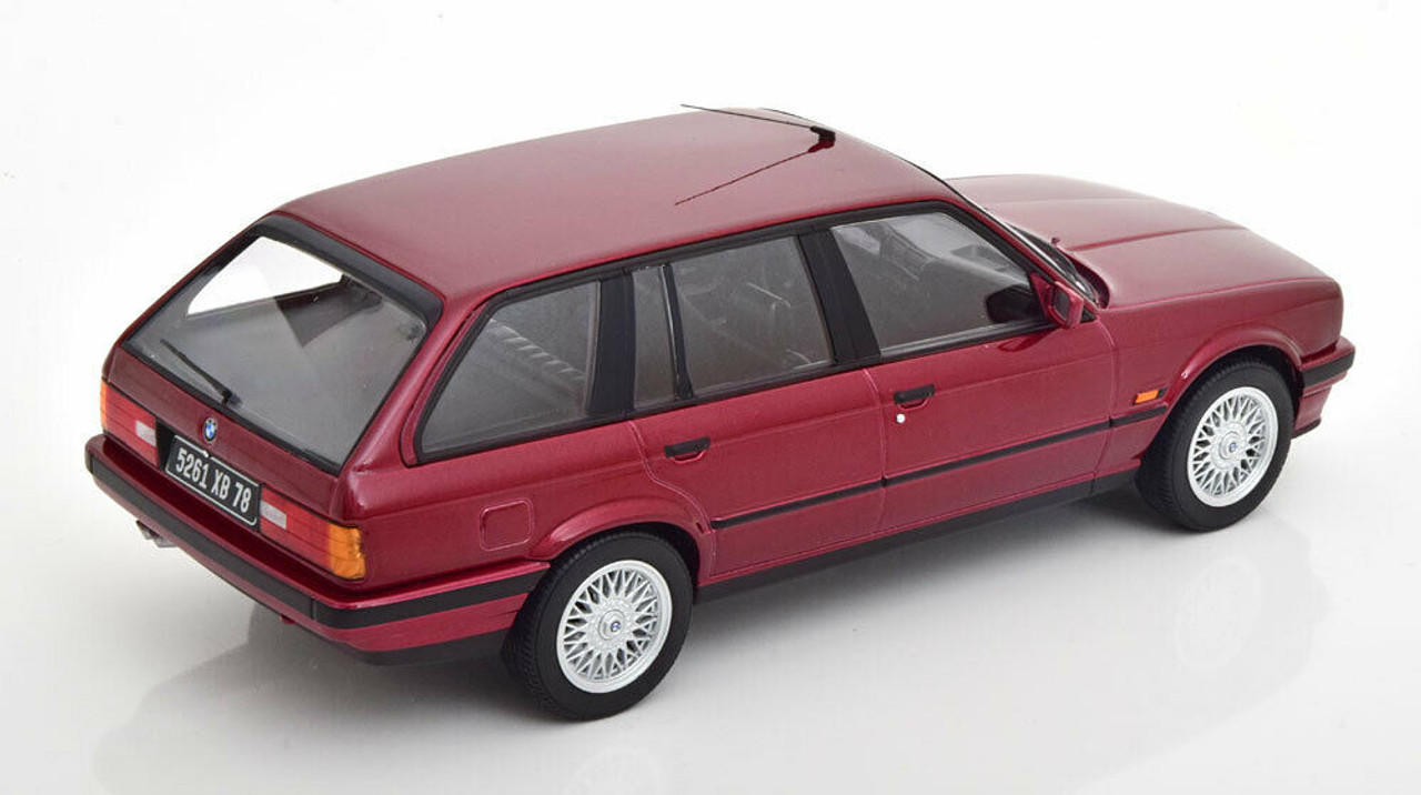 1/18 Norev 1991 BMW 325i Touring (Dark Red) Diecast Car Model