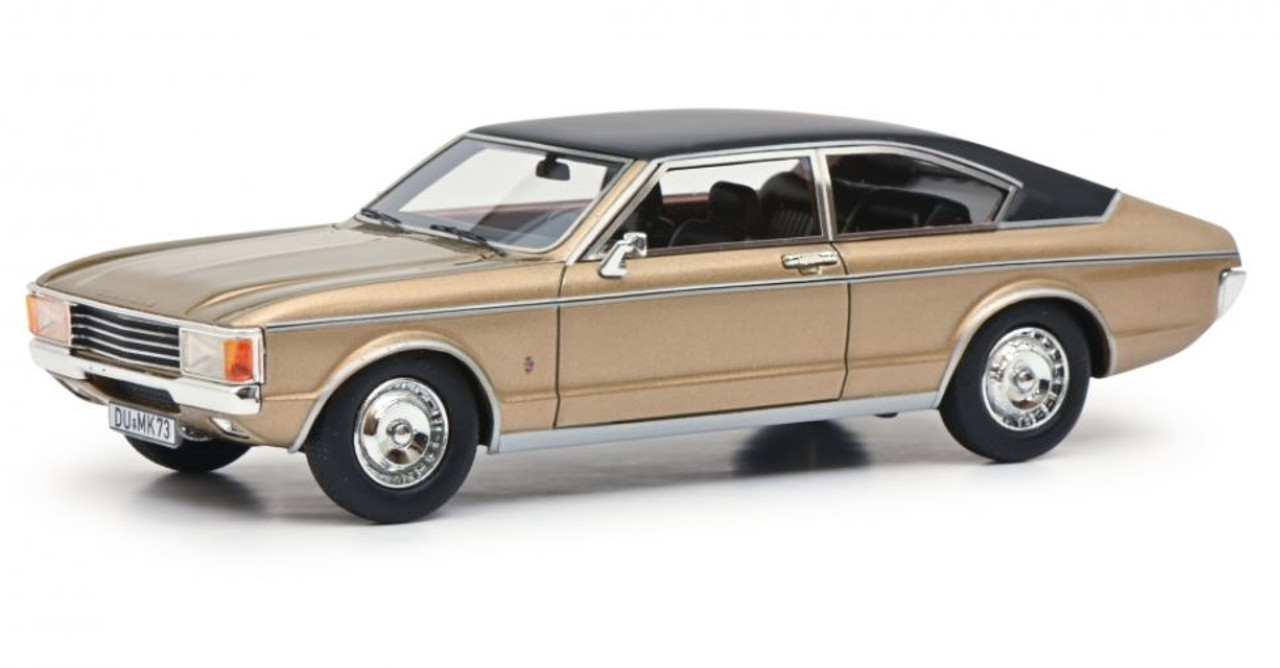 1/43 Schuco Ford Granada Coupe (Gold with Black Roof) Car Model