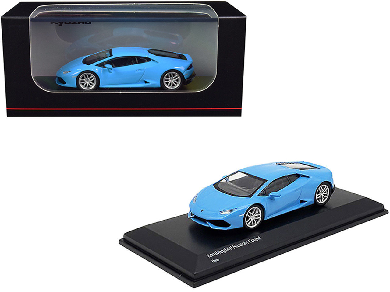 1/64 Lamborghini Huracan Coupe Light Blue 1/64 Diecast Model Car by Kyosho