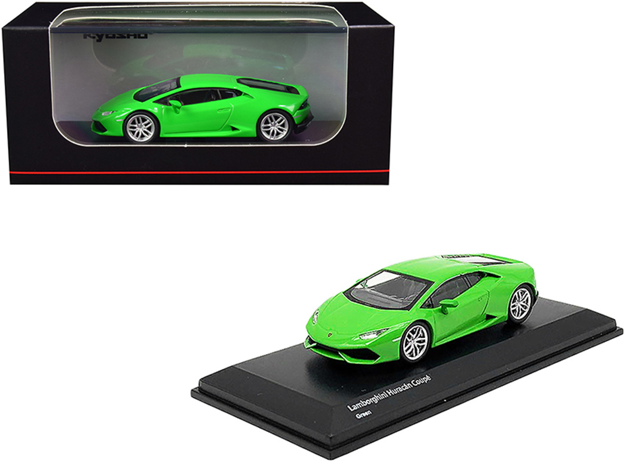 1/64 Lamborghini Huracan Coupe Bright Green 1/64 Diecast Model Car by Kyosho