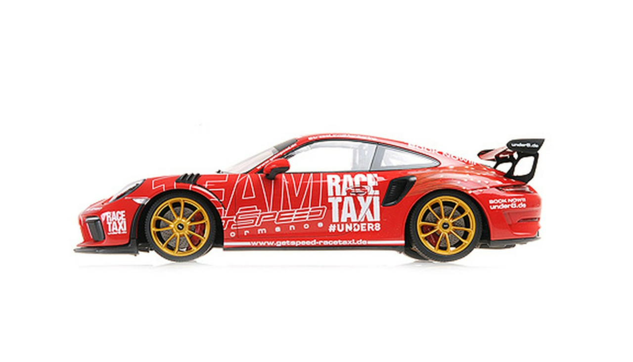 2019 Porsche 911 GT3RS (991.2) "GetSpeed Race-Taxi" Livery Limited Edition to 300 pieces Worldwide 1/18 Diecast Model Car by Minichamps