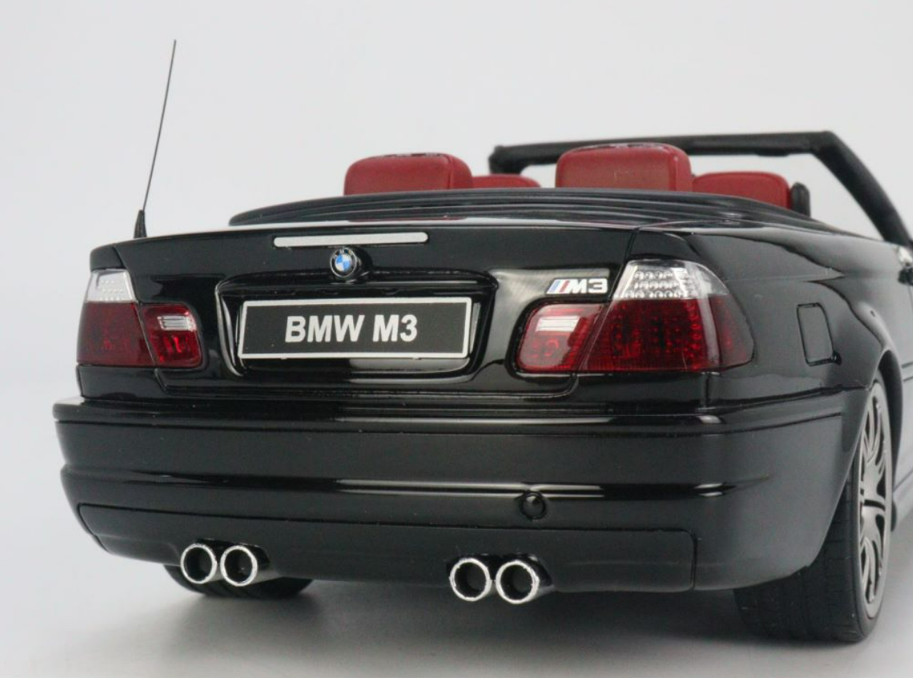 BMW M3 E46 Cabrio 2004 1:18 Modellauto Schwarz Miniatur 1/18 OT380  Convertible Black