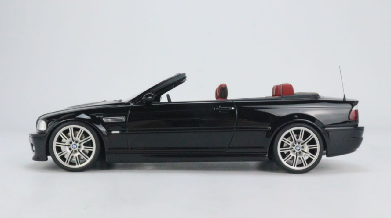 1/18 OTTO 2004 BMW M3 E46 Convertible (Jet Black) Limited Edition Resin Car Model
