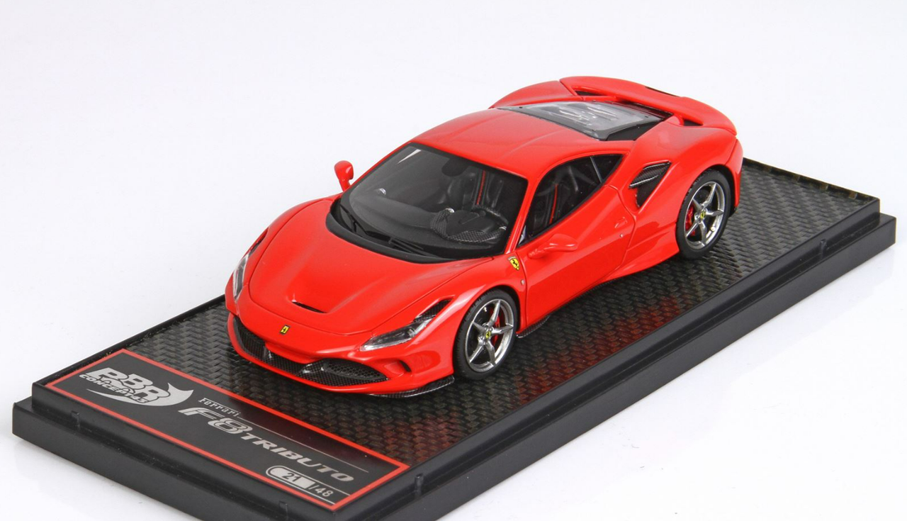 1/43 BBR Ferrari F8 Tributo (Rosso Scuderia Red with Red Calipers) Car Model Limited 48 Pieces