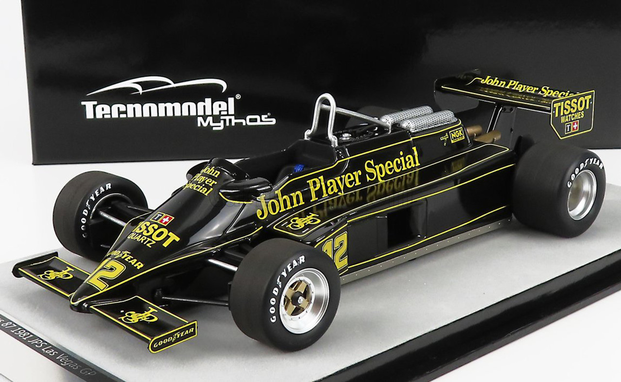 1/18 Tecnomodel 1981 Nigel Mansell Lotus 87 #12 4th Las Vegas GP Formula 1 Car Model