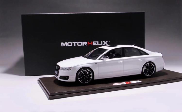 MOTORHELIX 1:18 Audi S8 plus ホワイト 1/18 MOTORHELIX 2017 Audi S8 Plus (White) Enclosed Resin Model