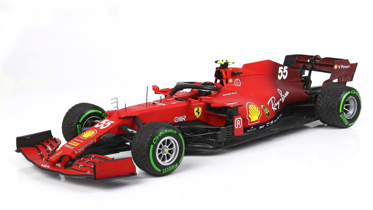 1/18 BBR Carlos Sainz jr. Ferrari SF21 #55 Emilia Romagna GP F1 2021 Car Model