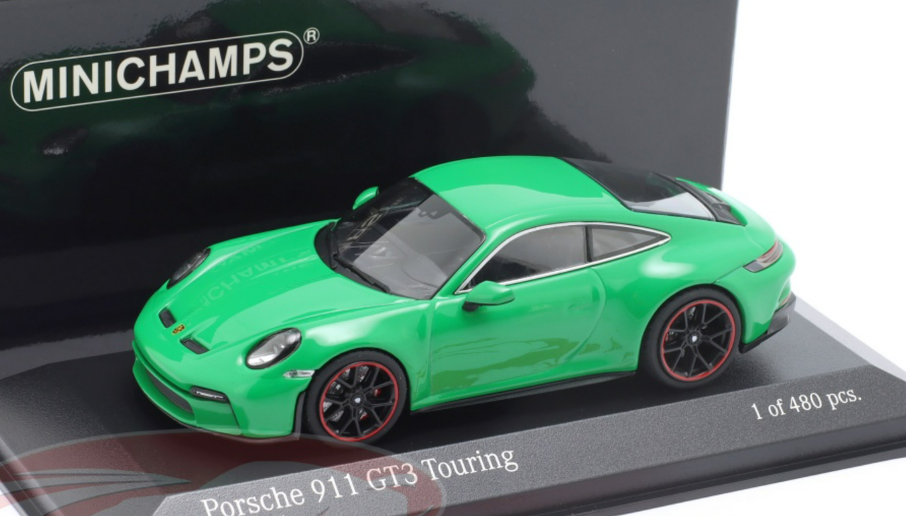 1/43 Minichamps 2021 Porsche 911 (992) GT3 Touring (Python Green with ...