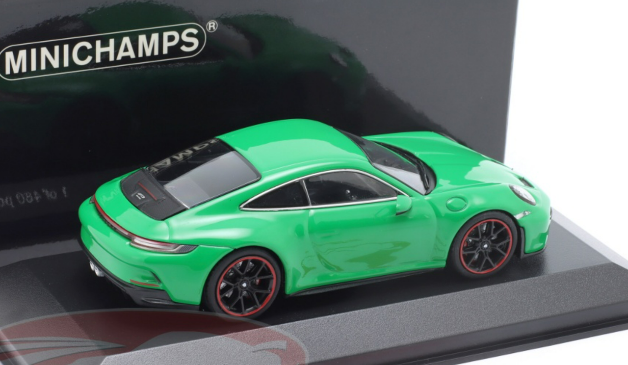 1/43 Minichamps 2021 Porsche 911 (992) GT3 Touring (Python Green with Black Wheels) Car Model