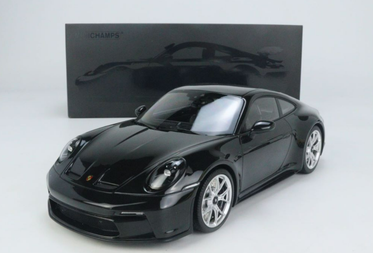 1/18 Minichamps 2022 Porsche 911 (992) GT3 Touring (Black with Silver  Wheels) Resin Car Model