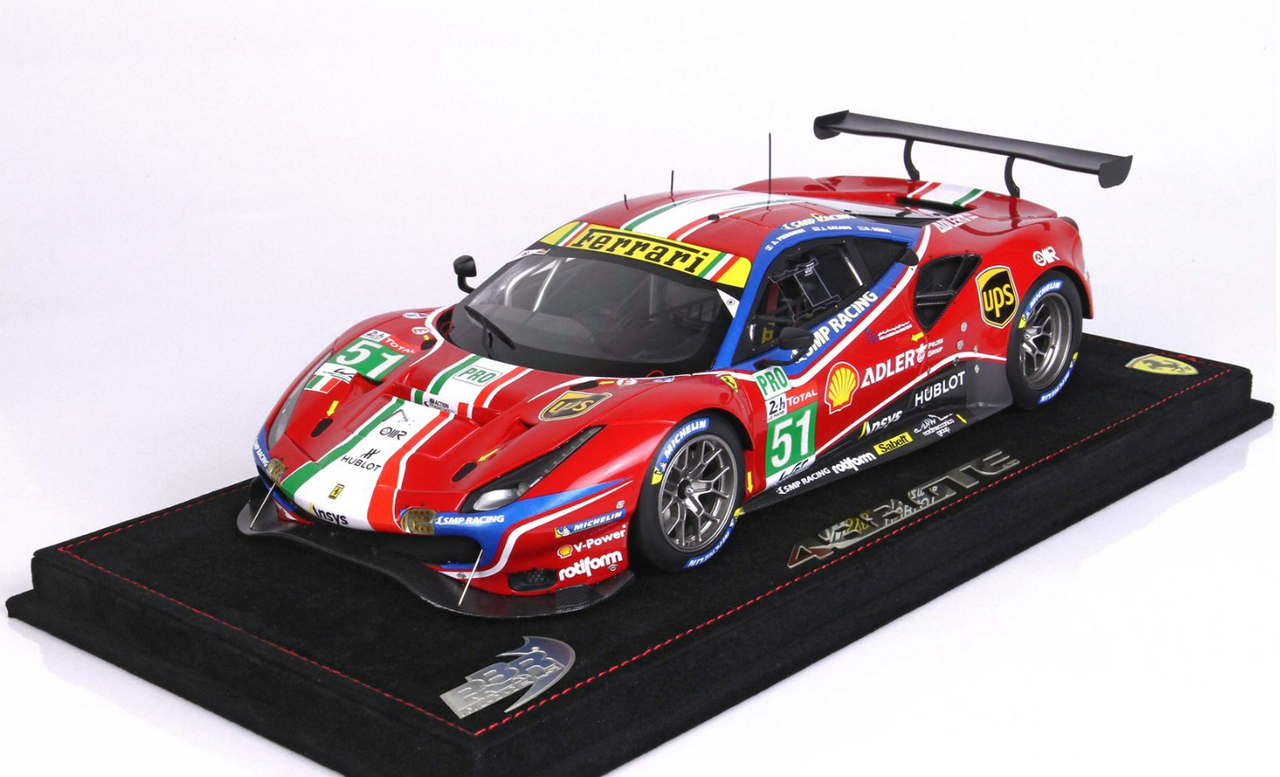 1/18 BBR Ferrari 488 GTE Evo #51 2nd LMGTE-Pro 24h LeMans 2020 AF Corse Resin Car Model Limited 188 Pieces