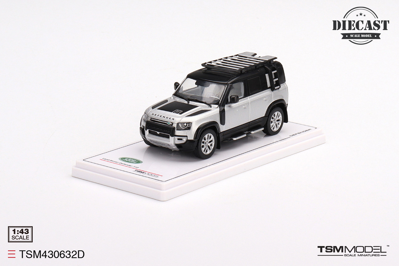 1/43 TSM Land Rover Defender 110 Explorer Pro Indus Silver Car Model