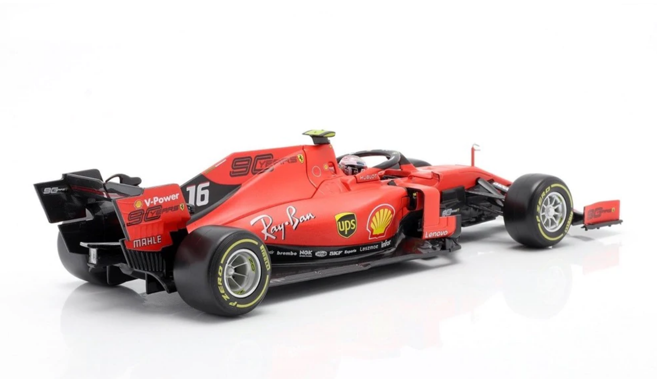 1/18 BBurago Charles Leclerc Ferrari SF90 #16 Winner Italian GP Formula 1 2019 Car Model 1/18 BBurago Charles Leclerc Ferrari SF90 #16 Winner Italian GP Formula 1 2019 Car Model