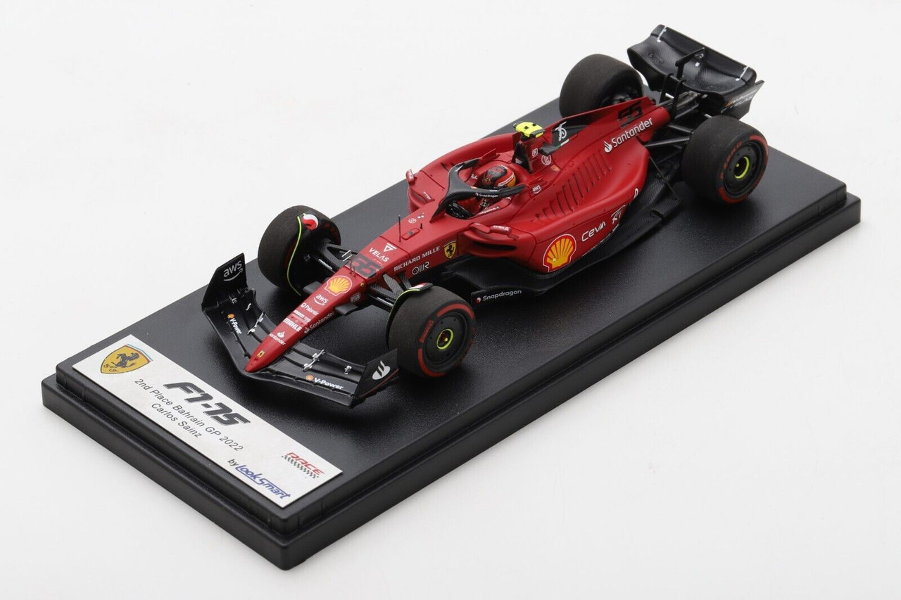 1/43 Looksmart 2022 Formula 1 Ferrari F1-75 No.55 2nd Bahrain GP Carlos Sainz Jr. Car Model