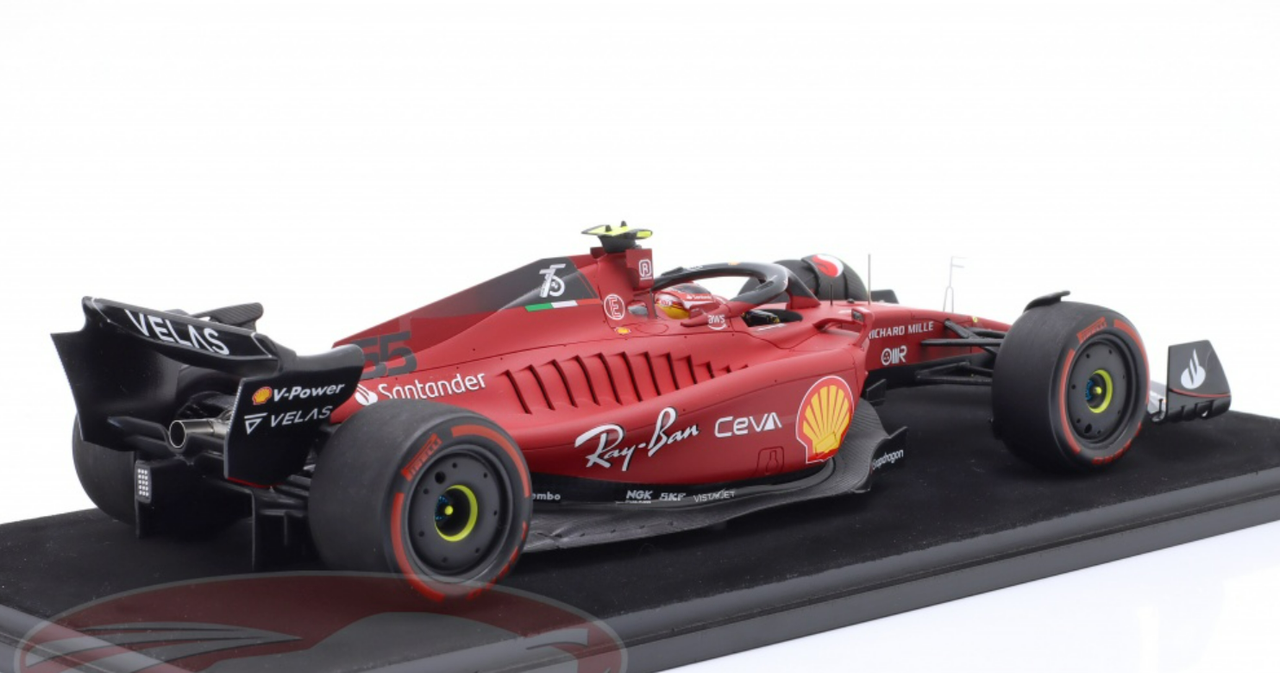 1/18 Looksmart 2022 Formula 1 Ferrari F1-75 No.55 2nd Bahrain GP Carlos Sainz Jr. Car Model