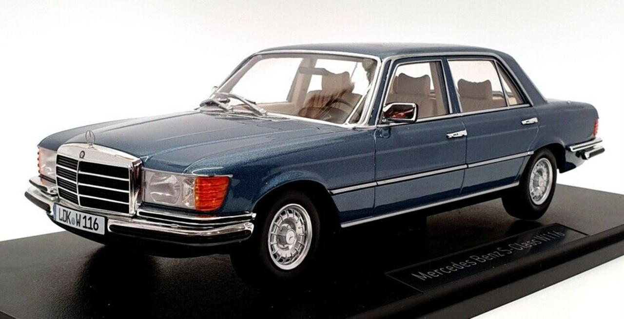 1/18 iScale 1975-1980 Mercedes-Benz S-class 450 SEL 6.9 (W116) (Blue Metallic) Car Model