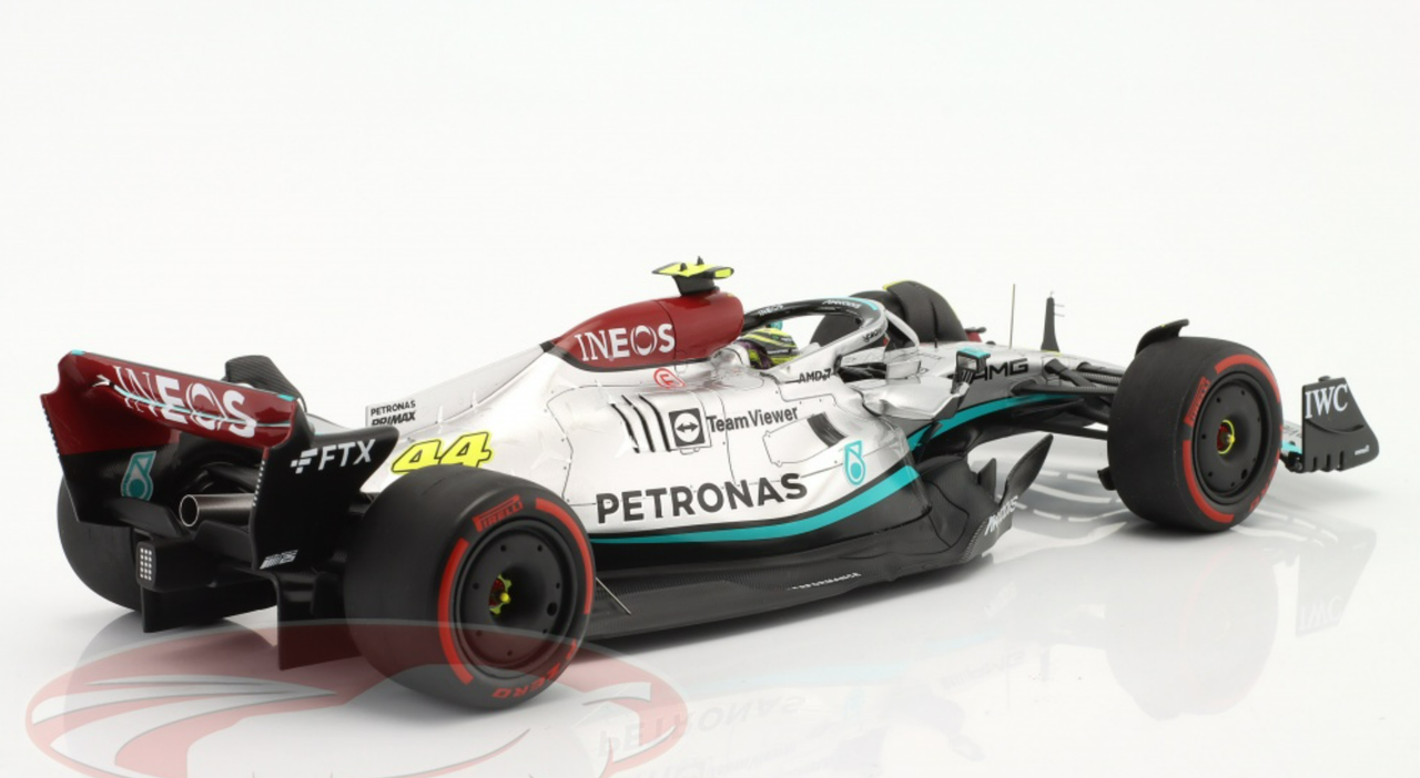 1/18 Spark 2022 Formula 1 Mercedes-AMG Petronas F1 W13 E Performance No.44 Mercedes-AMG Petronas F1 Team 3rd Bahrain GP Lewis Hamilton Car Model