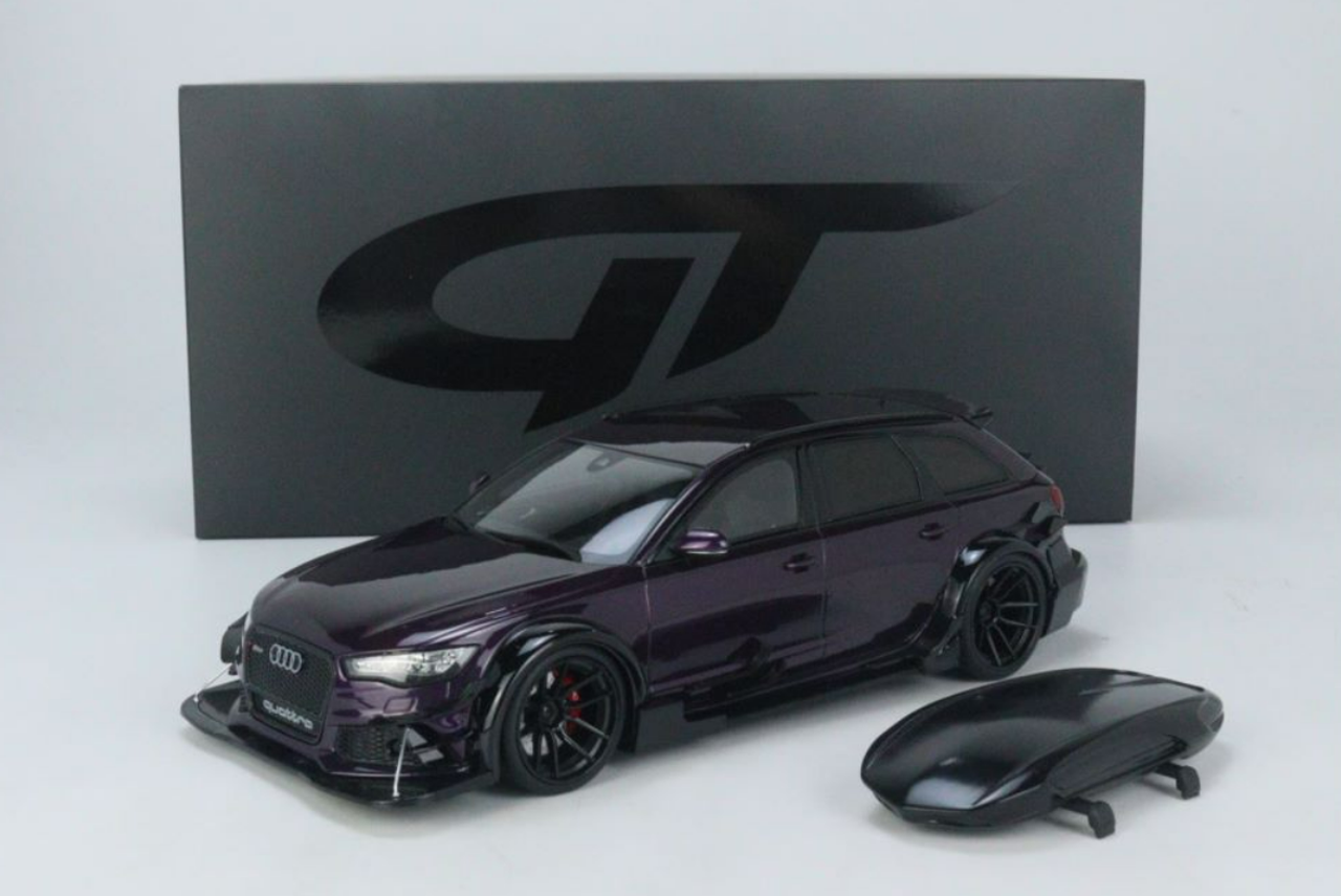 Audi RS6 Avant (C7) Body Kit Purple Metallic with Ski Box 1/18 Model Car by GT Spirit