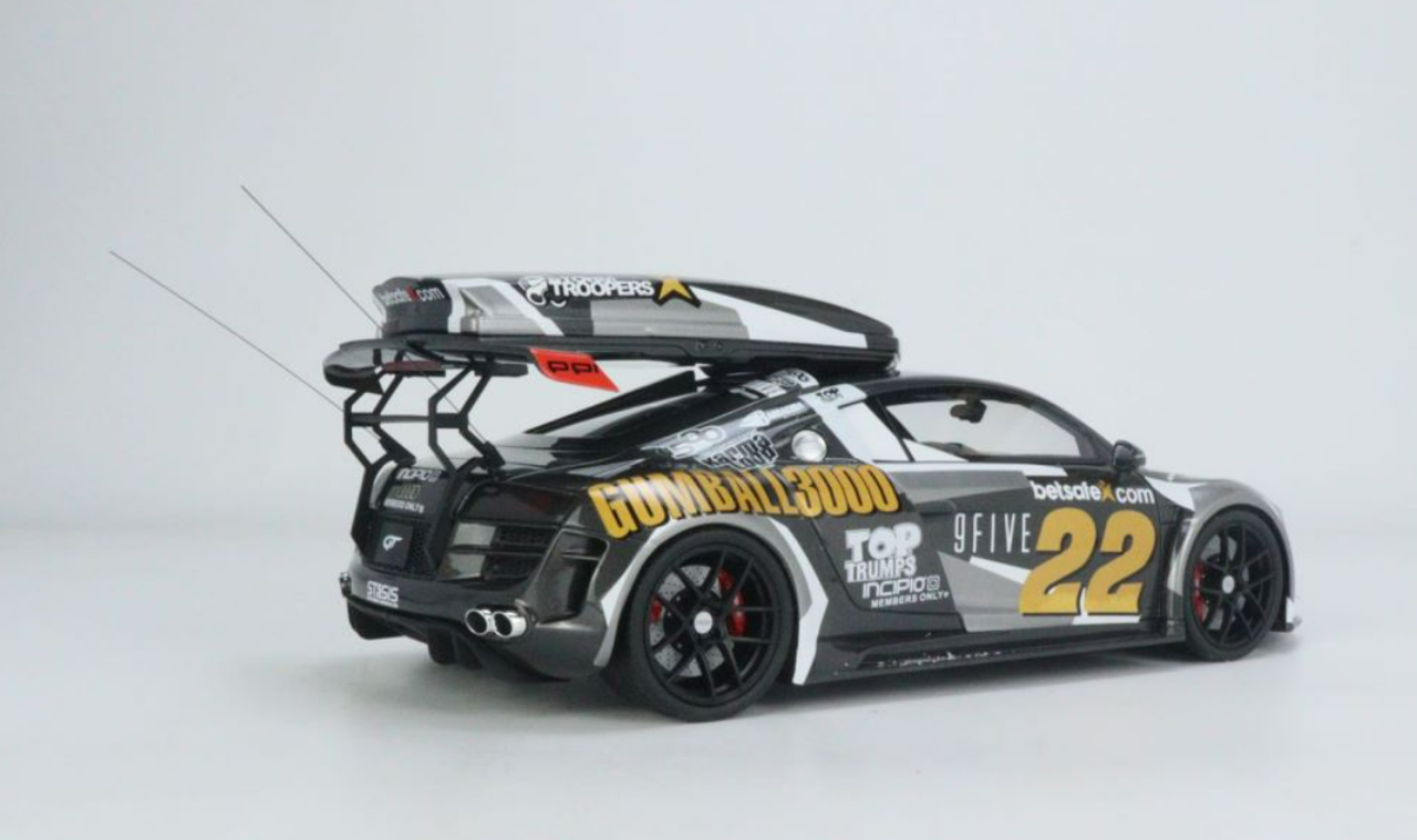 1/18 GT Spirit Audi R8 Body Kit Gumball 3000 with Ski Box Resin Car Model