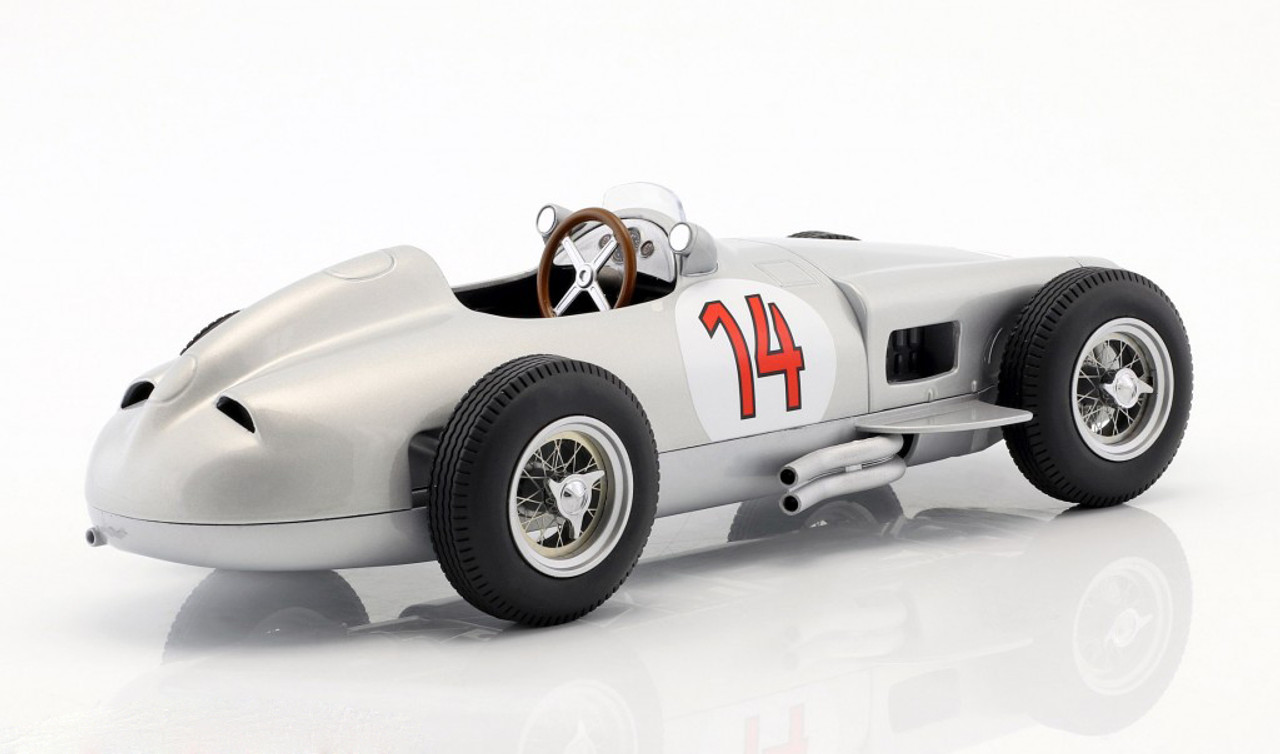 1/18 iScale 1955 Stirling Moss Mercedes-Benz W196 #14 2nd Belgian GP Formula 1 Diecast Car Model