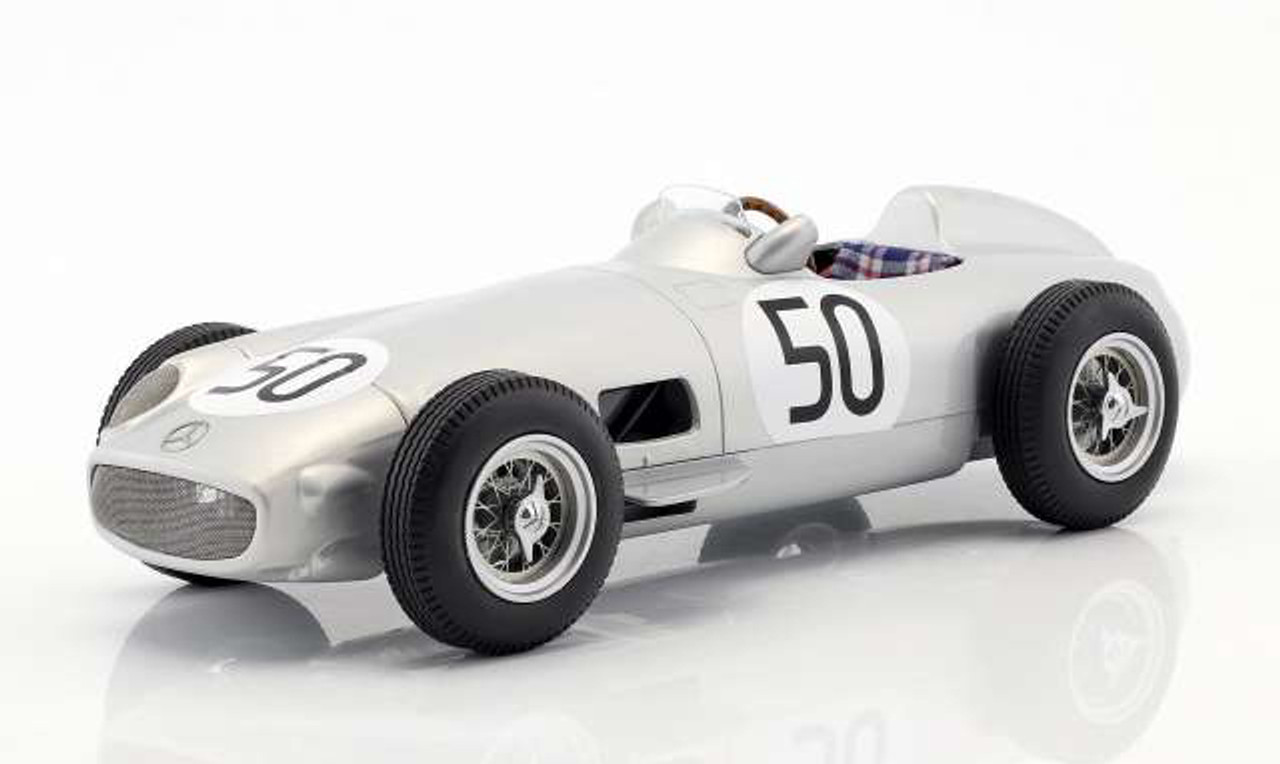 1/18 iScale 1955 Piero Taruffi Mercedes-Benz W196 #50 4th British GP Formula 1 Diecast Car Model