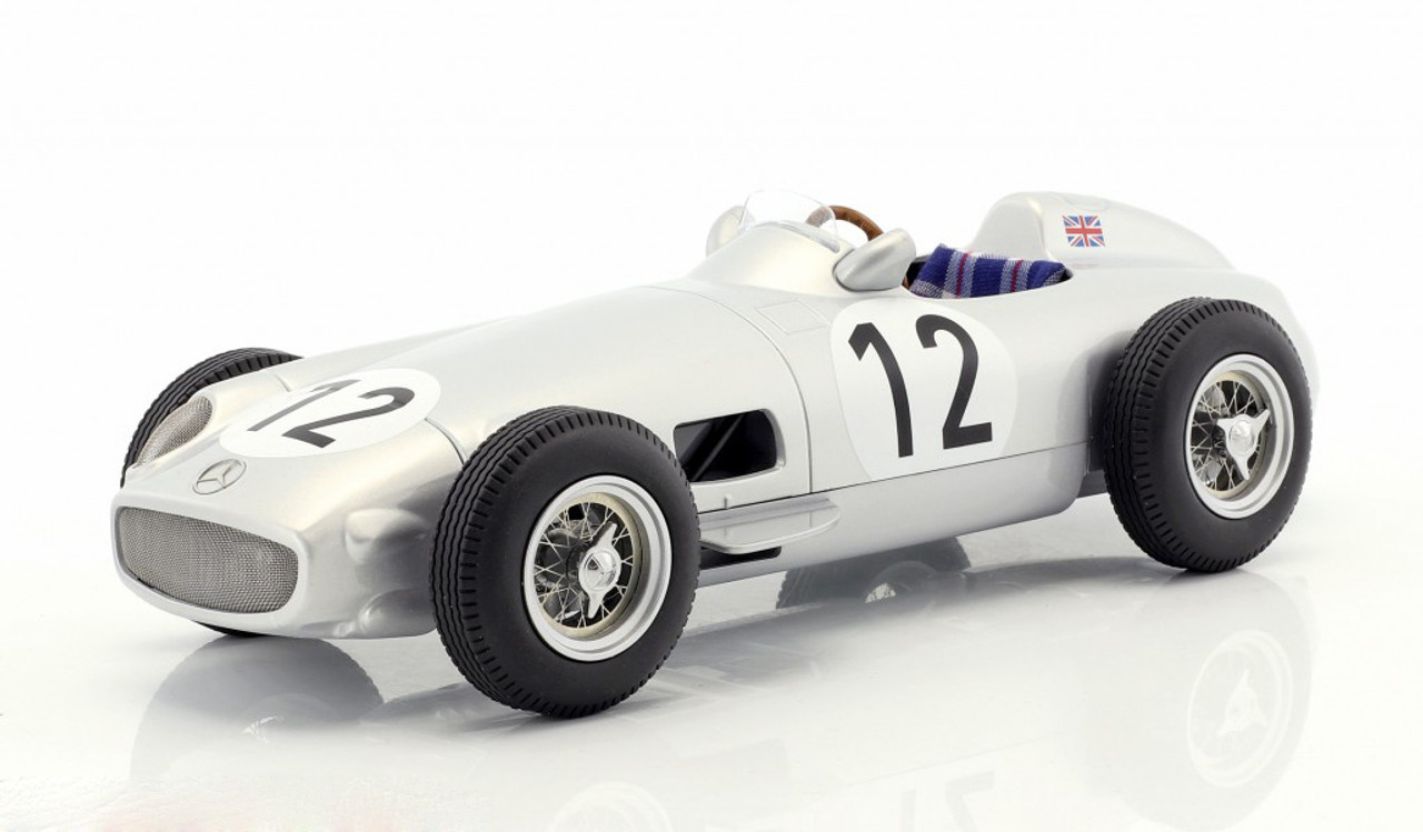 1/18 iScale 1955 Stirling Moss Mercedes-Benz W196 #12 Winner British GP Formula 1 Diecast Car Model