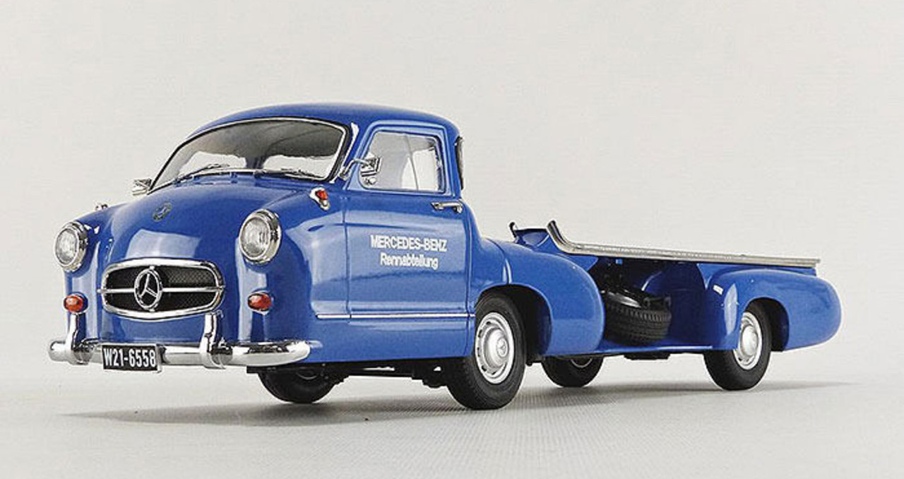 1/18 iScale 1955 Mercedes-Benz Renntransporter "The Blue Wonder" Diecast Car Model