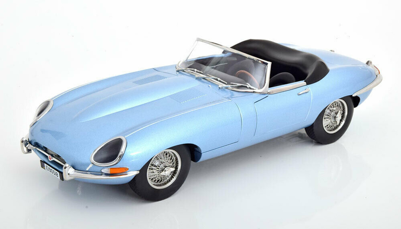 1/12 Norev 1962 Jaguar E-Type Convertible (Light Blue Metallic) Diecast Car  Model