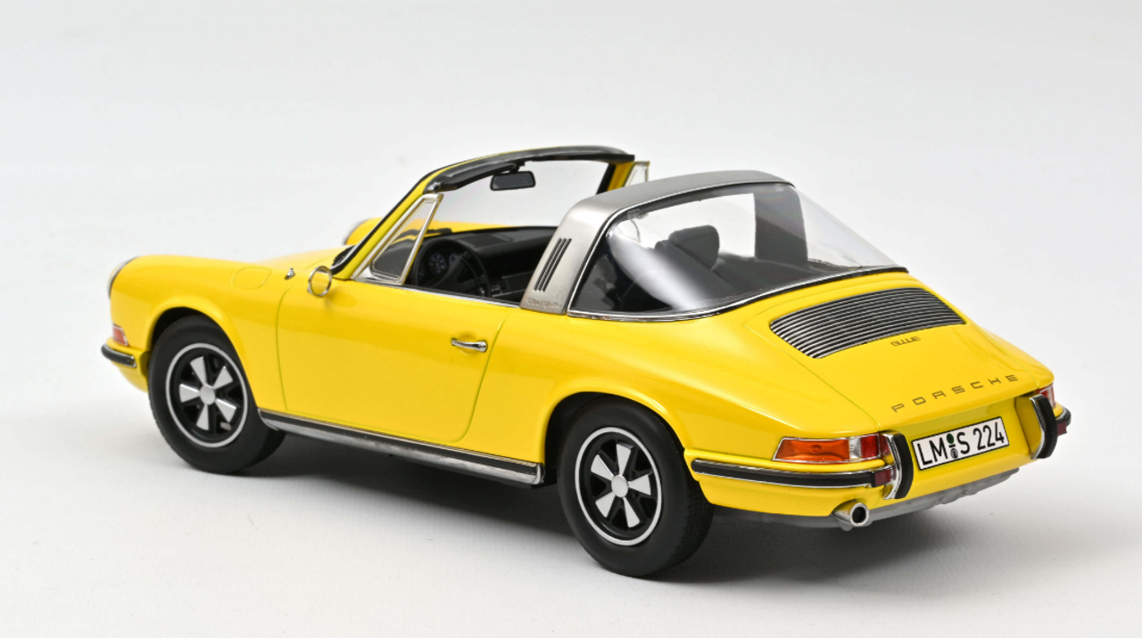 1/18 Norev 1969 Porsche 911 E Targa (Yellow) Diecast Model