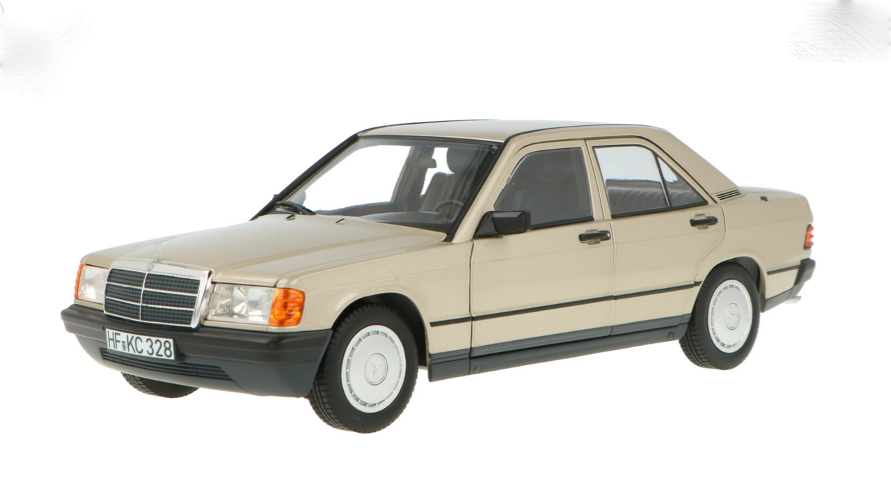 1/18 Norev 1982 Mercedes-Benz 190E (W201) (Smoke Silver) Diecast Car Model