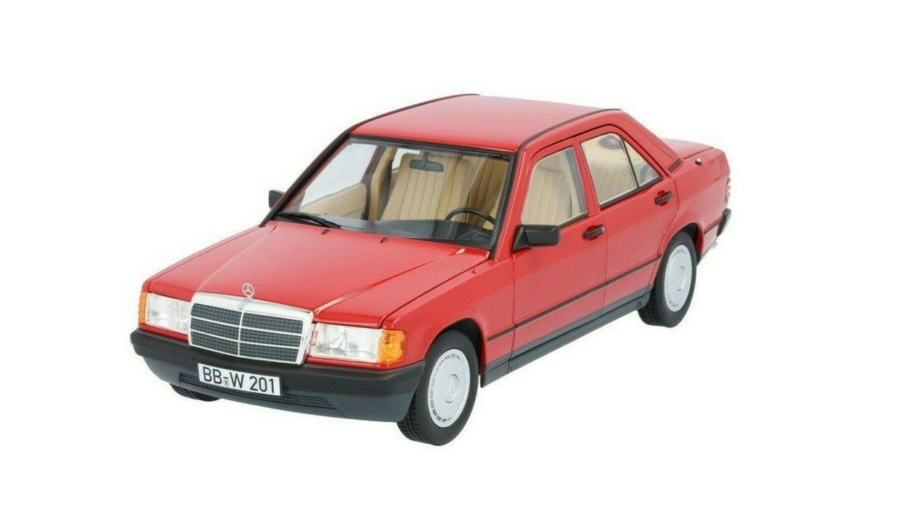 1/18 Dealer Edition 1982-1988 Mercedes-Benz 190E (W201) (Signal Red) Diecast Car Model