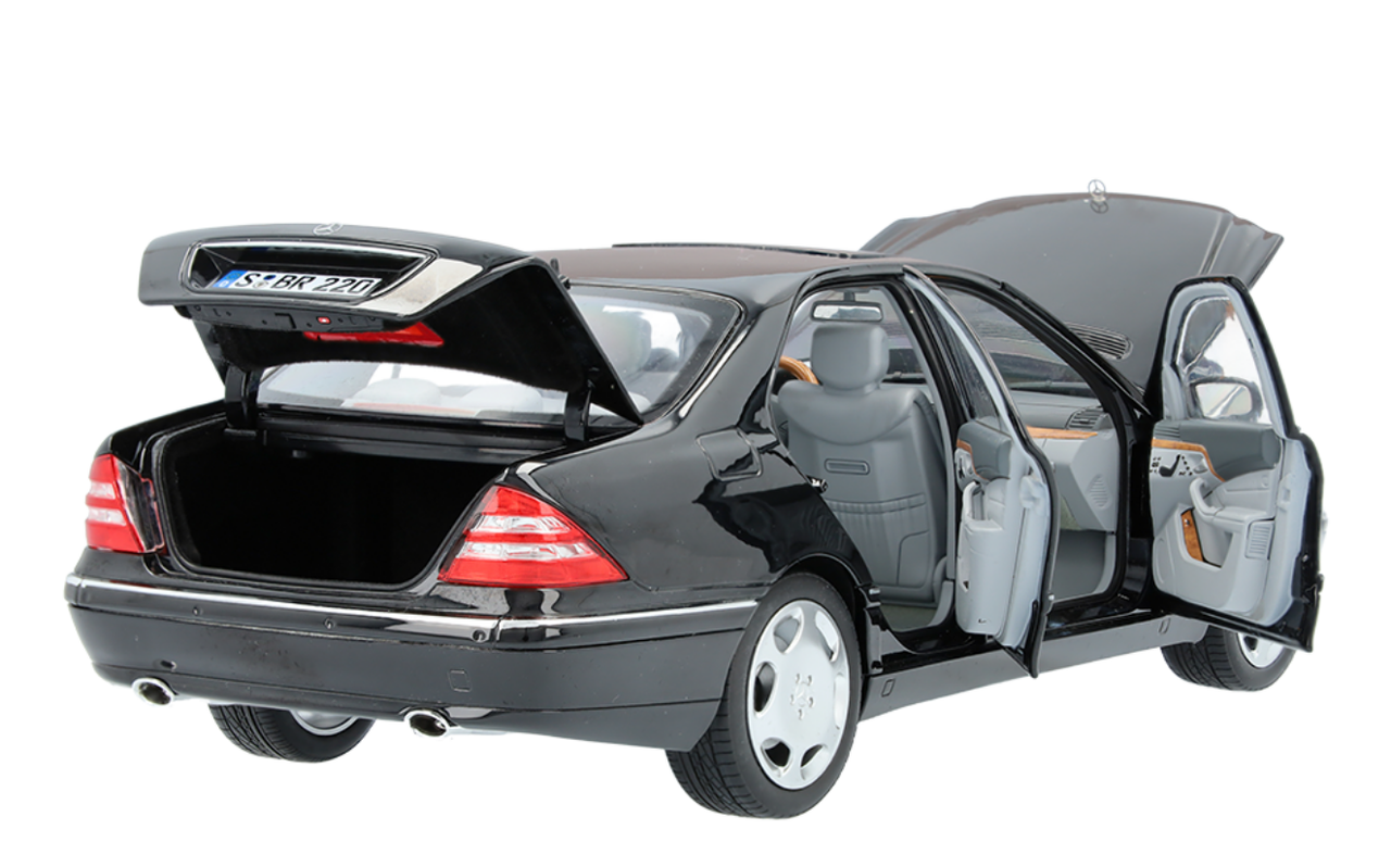 Mercedes-Benz S 600 (V220) year 2000-2005 obsidian black 1:18 Norev