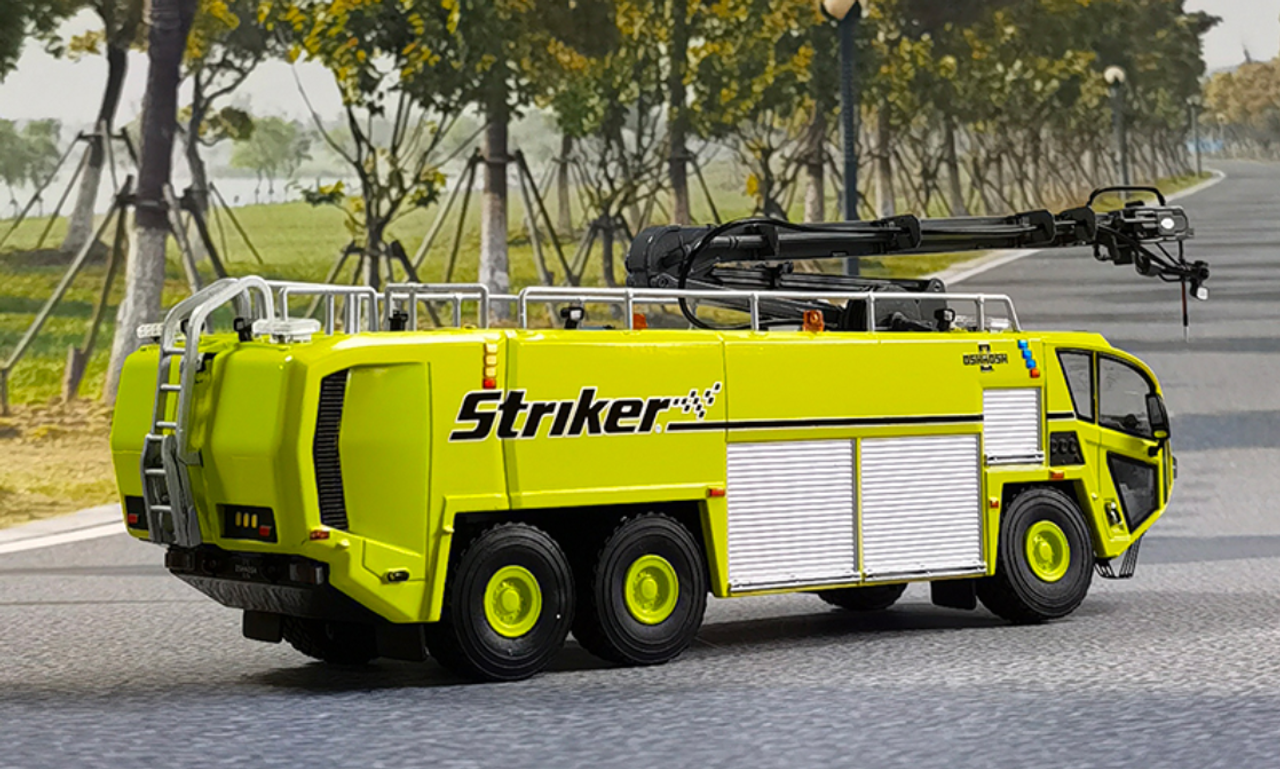 1/50 Dealer Edition OSHKOSH STRIKER 6X6 Airport Firetruck (Yellow) Diecast Car Model