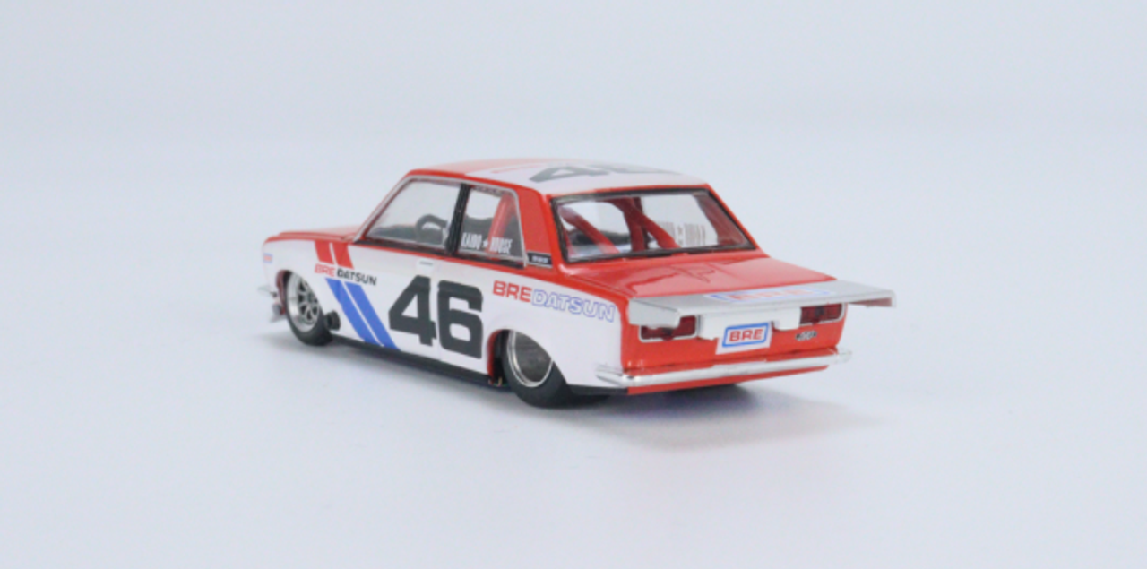 Datsun 510 Pro Street Version 2 #46 "BRE" Red and White (Designed by Jun Imai) "Kaido House" Special 1/64 Diecast Model Car by True Scale Miniatures