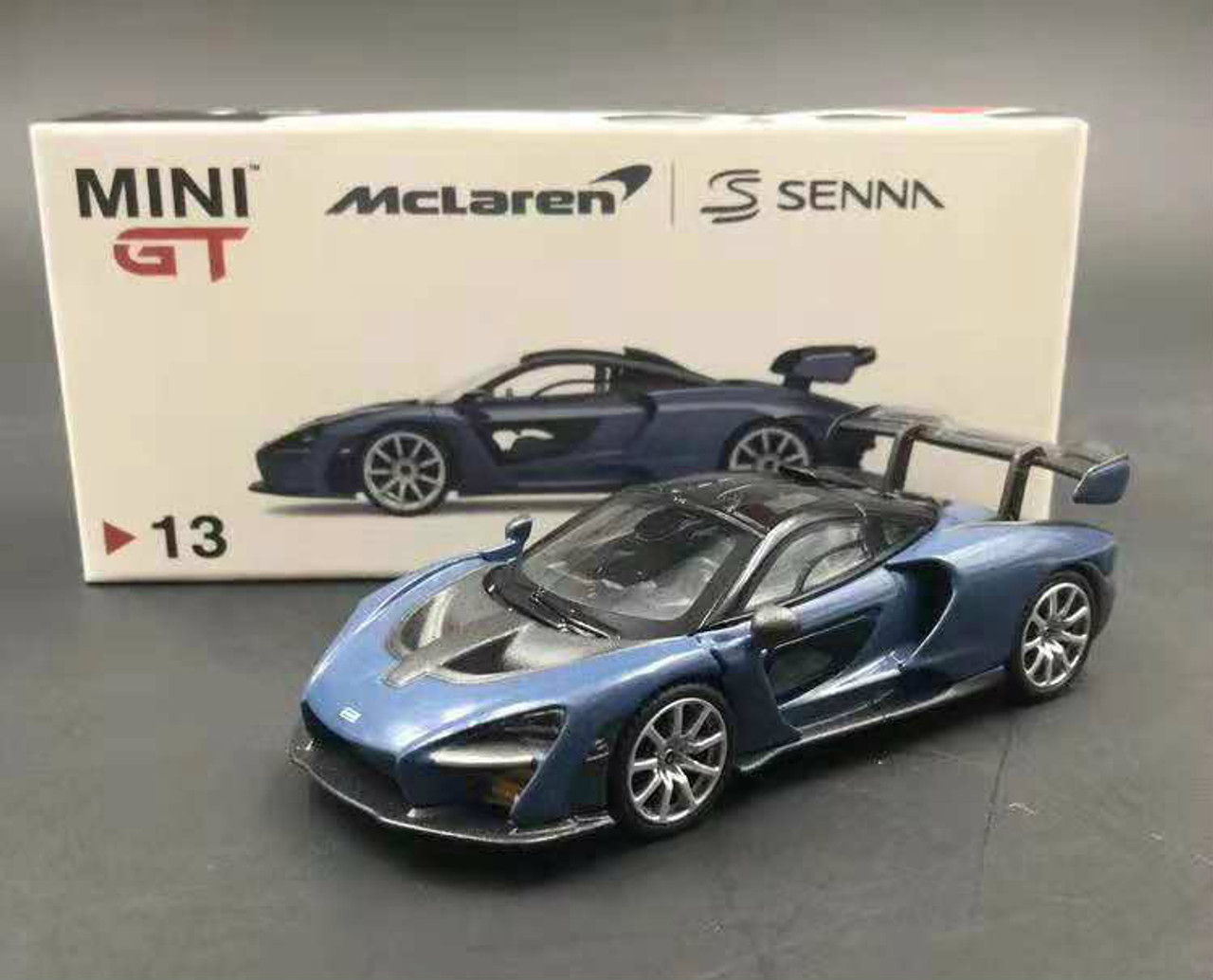 1/64 TSM MINI GT McLaren Senna (Blue) Diecast Car Model