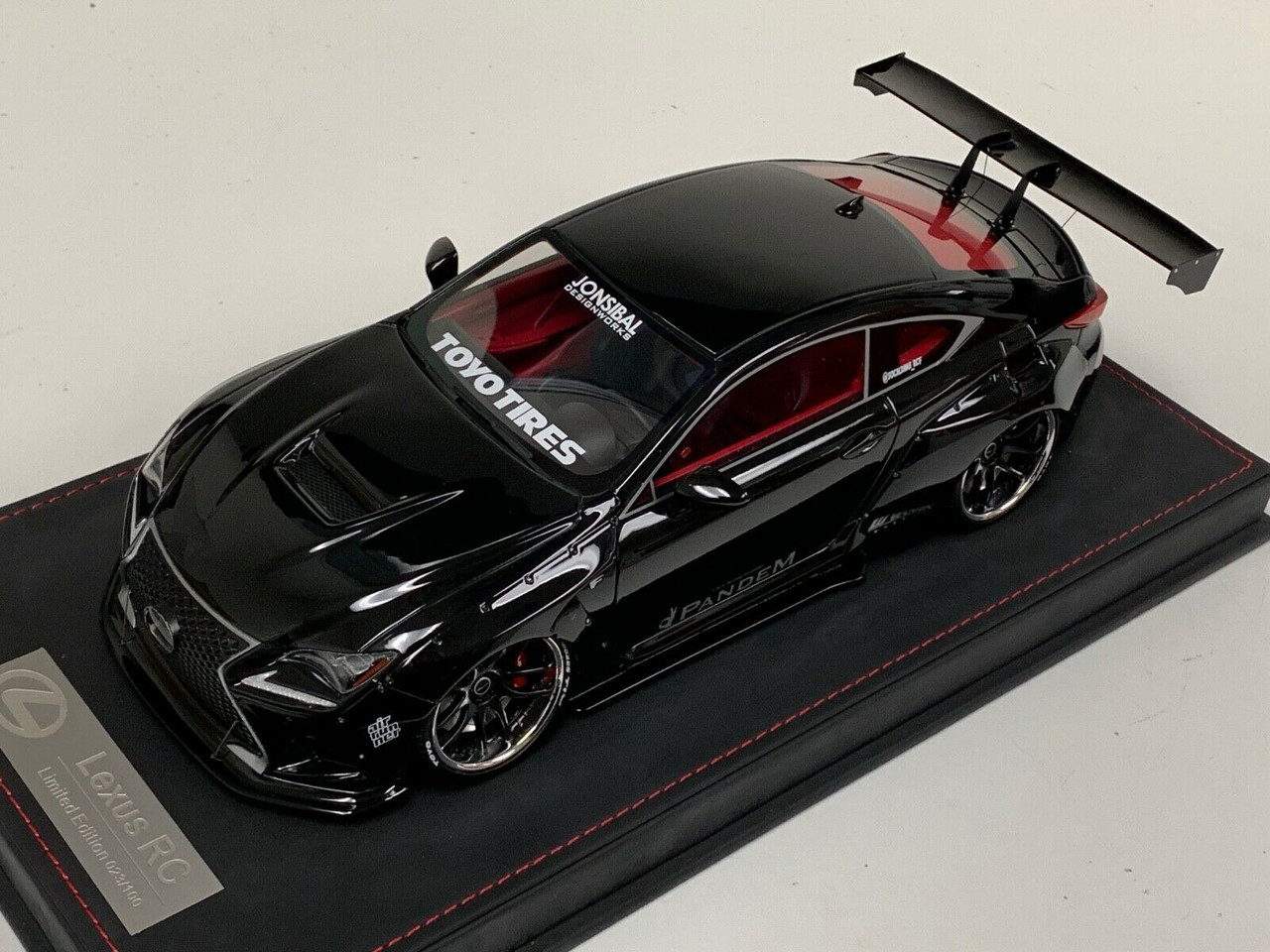 1/18 Dealer Edition Lexus RC F RCF Pandem Liberty Walk (Black with Black  Wheels) Resin Car Model Limited 100 Pieces