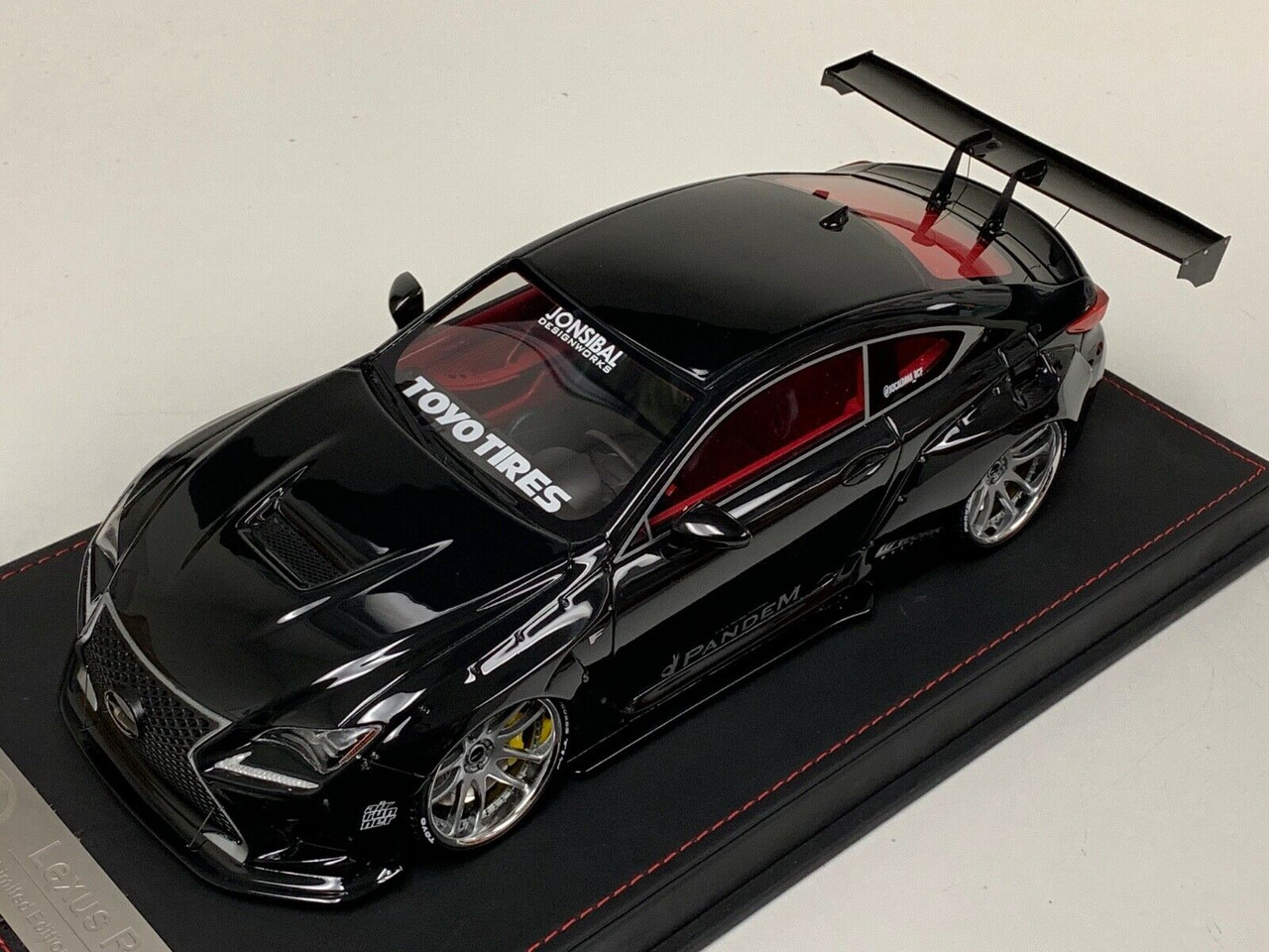 1/18 Dealer Edition Lexus RC F RCF Pandem Liberty Walk (Black with Silver Wheels) Resin Car Model Limited 100 Pieces