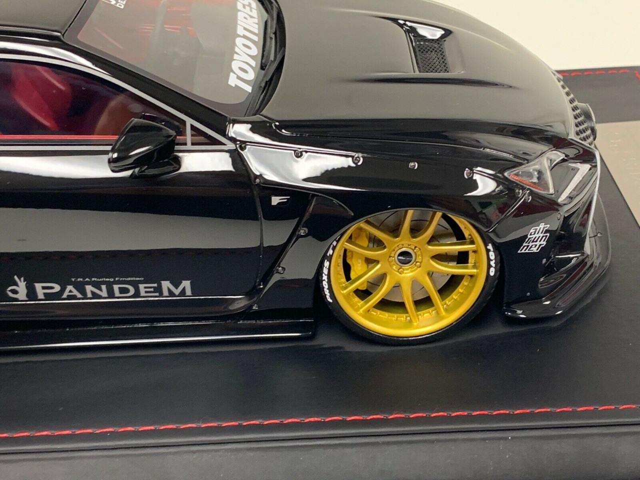 1/18 Dealer Edition Lexus RC F RCF Pandem Liberty Walk (Black with Gold Wheels) Resin Car Model Limited 100 Pieces