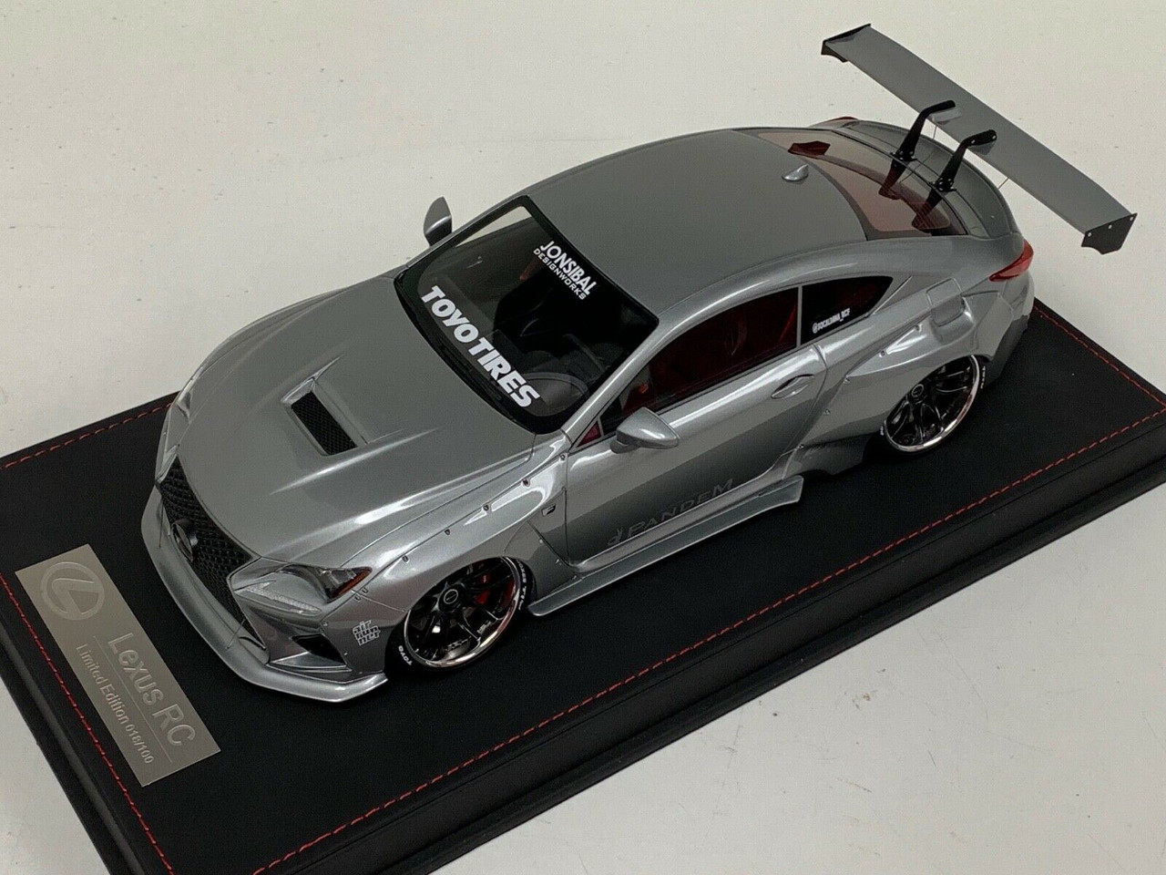 1/18 Dealer Edition Lexus RC F RCF Pandem Liberty Walk (Silver with Black  Wheels) Resin Car Model Limited 100 Pieces