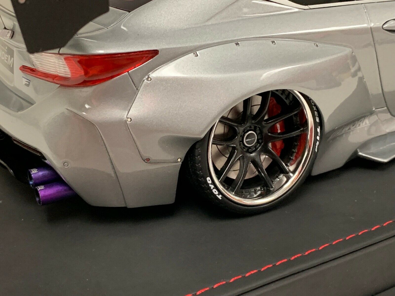 1/18 Dealer Edition Lexus RC F RCF Pandem Liberty Walk (Silver with Black Wheels) Resin Car Model Limited 100 Pieces