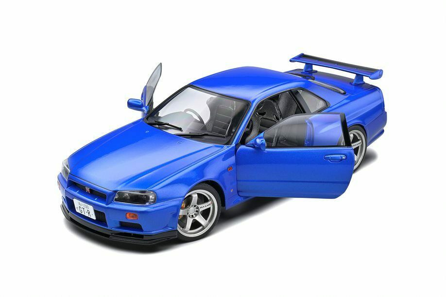 1/18 Solido 1999 Nissan Skyline (R34) GT-R (Bayside Blue) Diecast