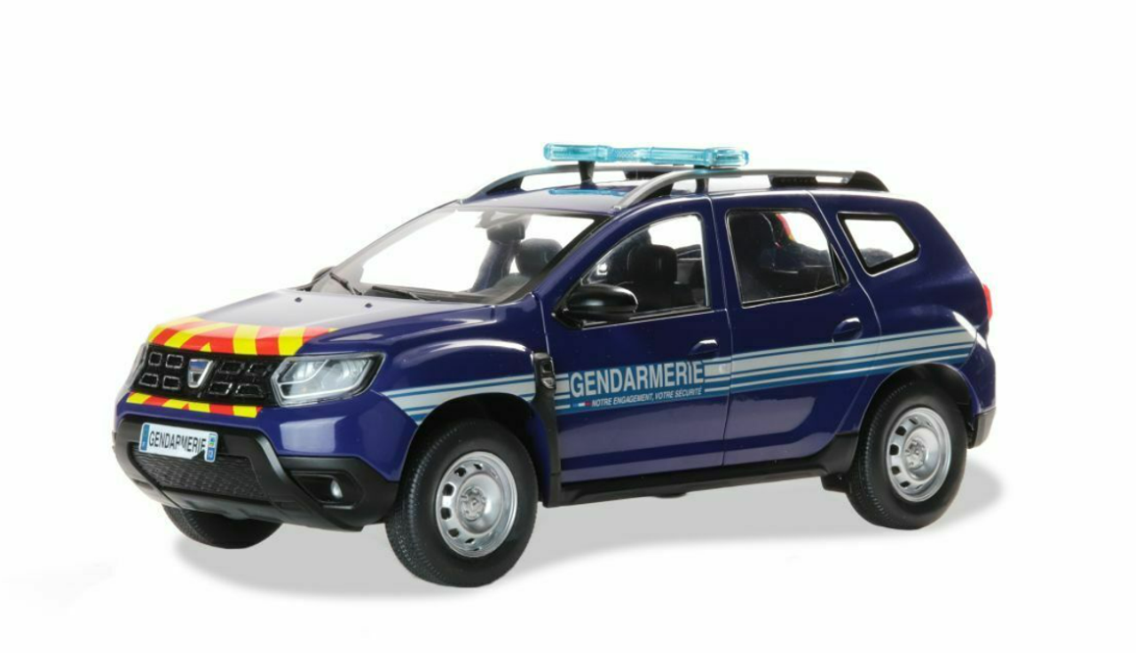 1/18 Solido 2018 Dacia Duster MK2 Gendarmerie (Blue) Diecast Car Model