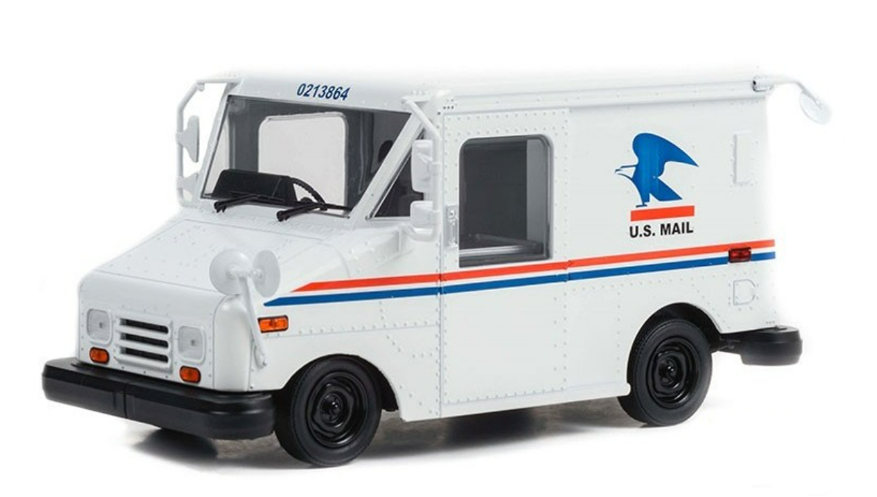 1/24 Greenlight Cheers (1982-93 TV Series) - Cliff Clavin's U.S. Mail Long-Life Postal Delivery Vehicle (LLV) Diecast Car Model