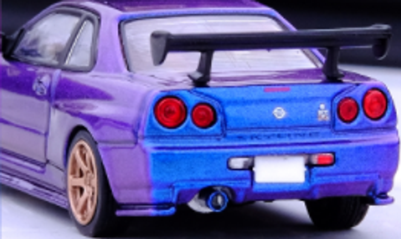 Nissan Skyline GT-R (R34) RHD (Right Hand Drive) Midnight Purple II Metallic 1/64 Diecast Model Car by Inno Models