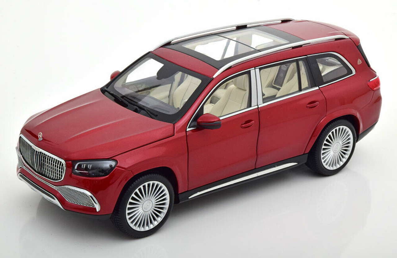 1/18 Dealer Edition 2020 Mercedes-Benz Maybach GLS 600 4Matic (Hyacinth Red) Diecast Car Model