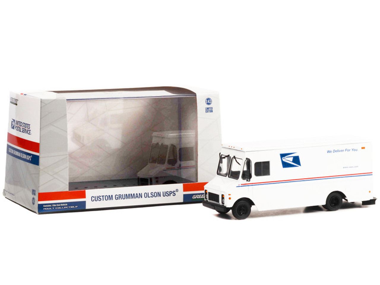Grumman Olson Custom Delivery Truck White USPS "United States Postal Service" 1/43 Diecast Model by Greenlight Grumman Olson Custom Delivery Truck White USPS "United States Postal Service" 1/43 Diecast Model by Greenlight